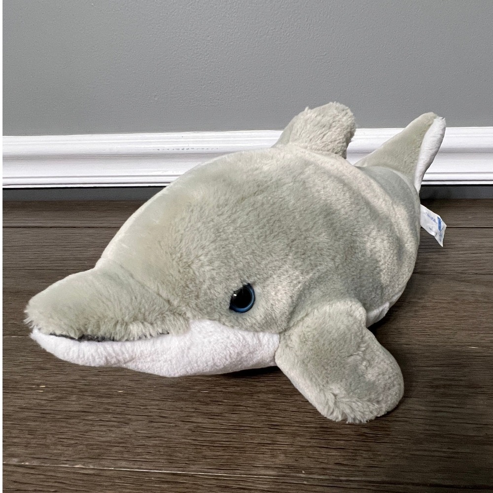 SeaWorld Dolphin Plush Gray White‎ Stuffed Animal Kohl's Cares Kids Toy